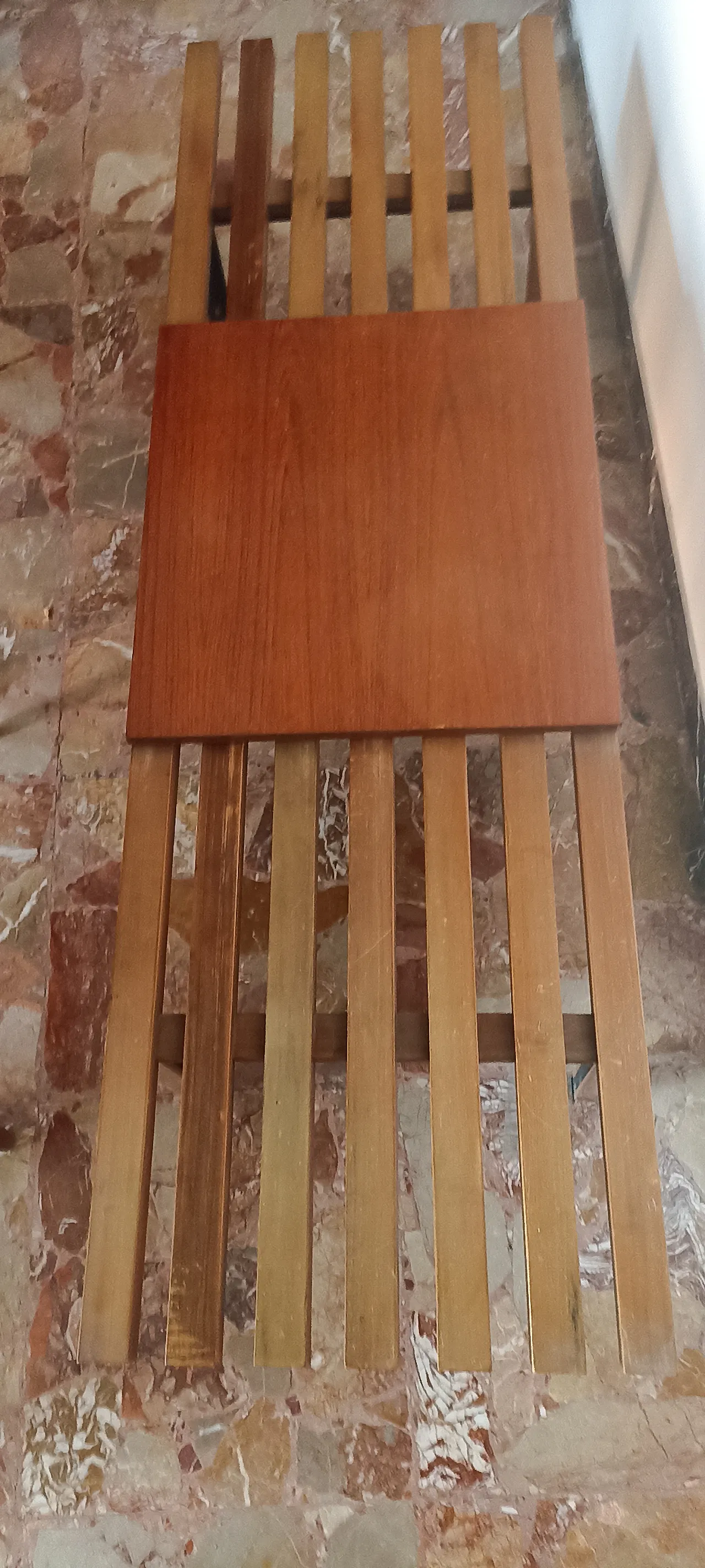 Panca in legno di Fiori Leonardo per I.S.A., anni '50 3