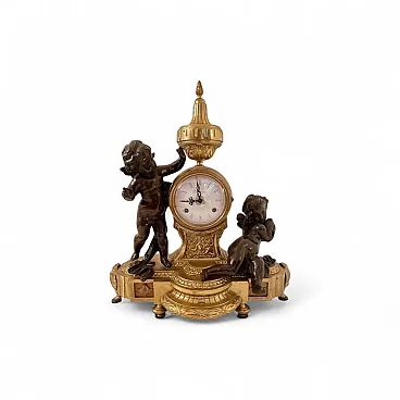 Classic Italian clock with cherubs, 70s