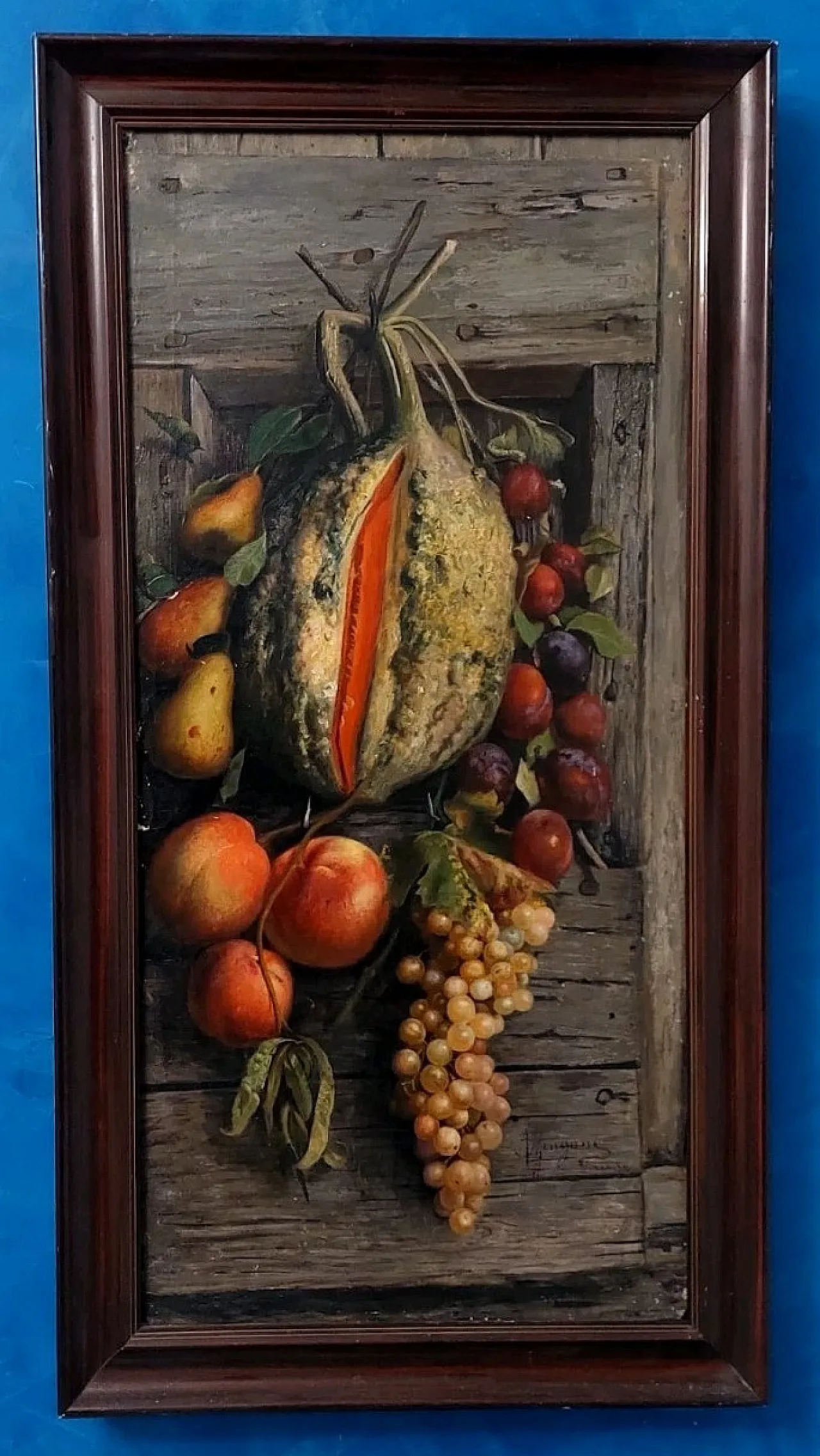 Natura morta di Aurelio Zingoni, olio su tela, XIX secolo 1