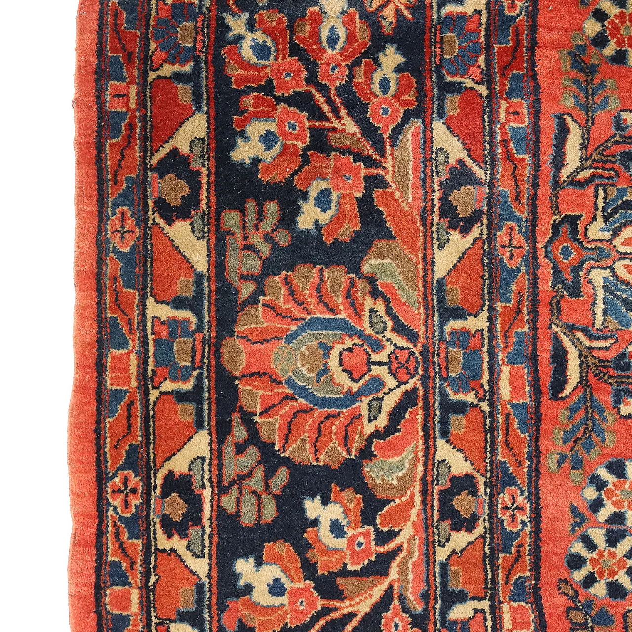 Tappeto Saruk Americano in cotone e lana, fine '900 7