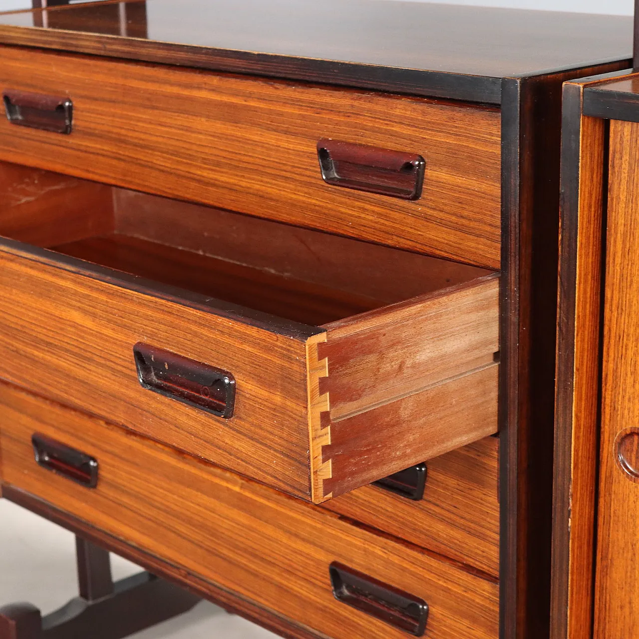 Libreria freestanding in legno esotico, '900 7