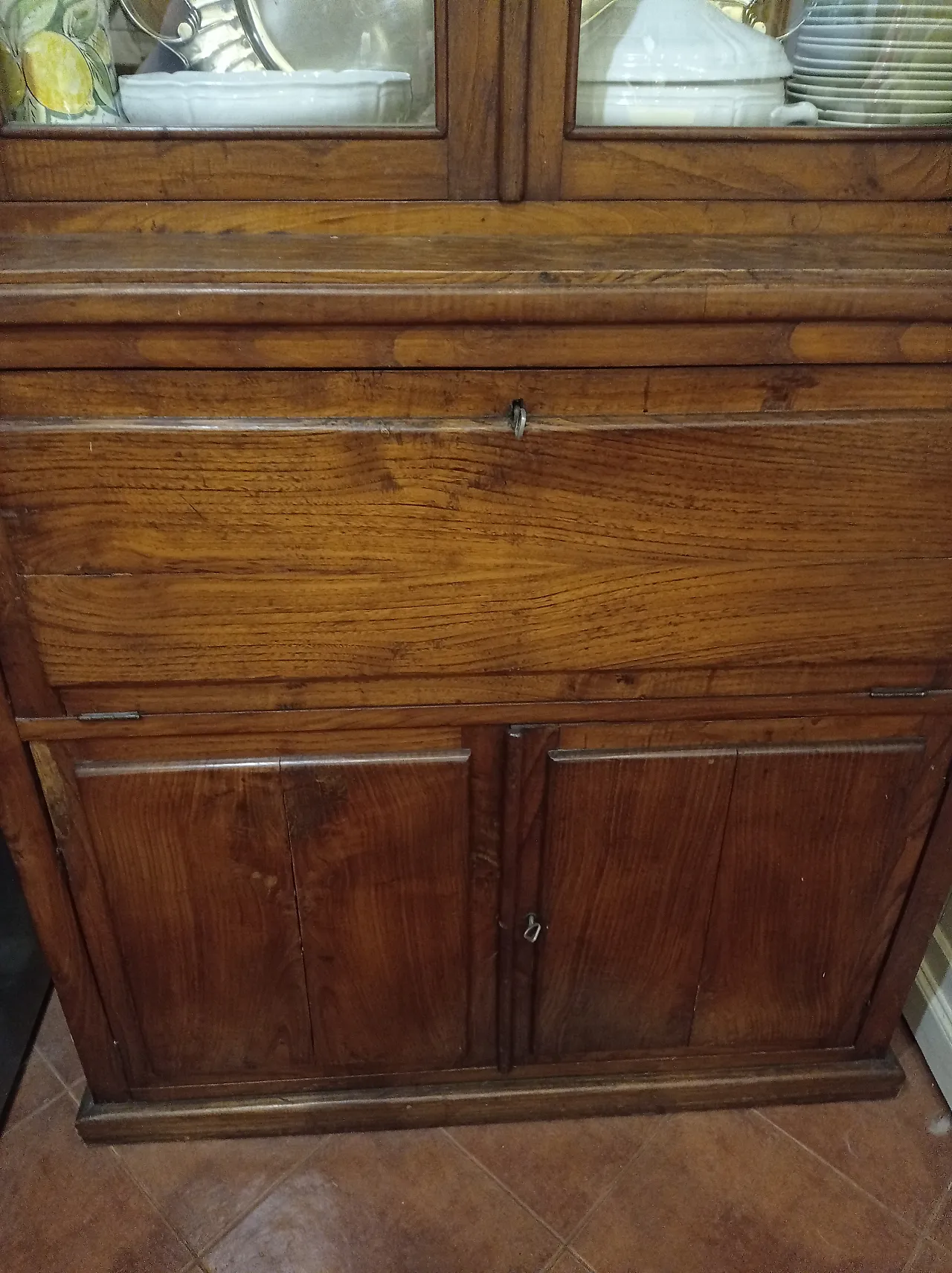 Double body sideboard with solid wood flap, 50s 2