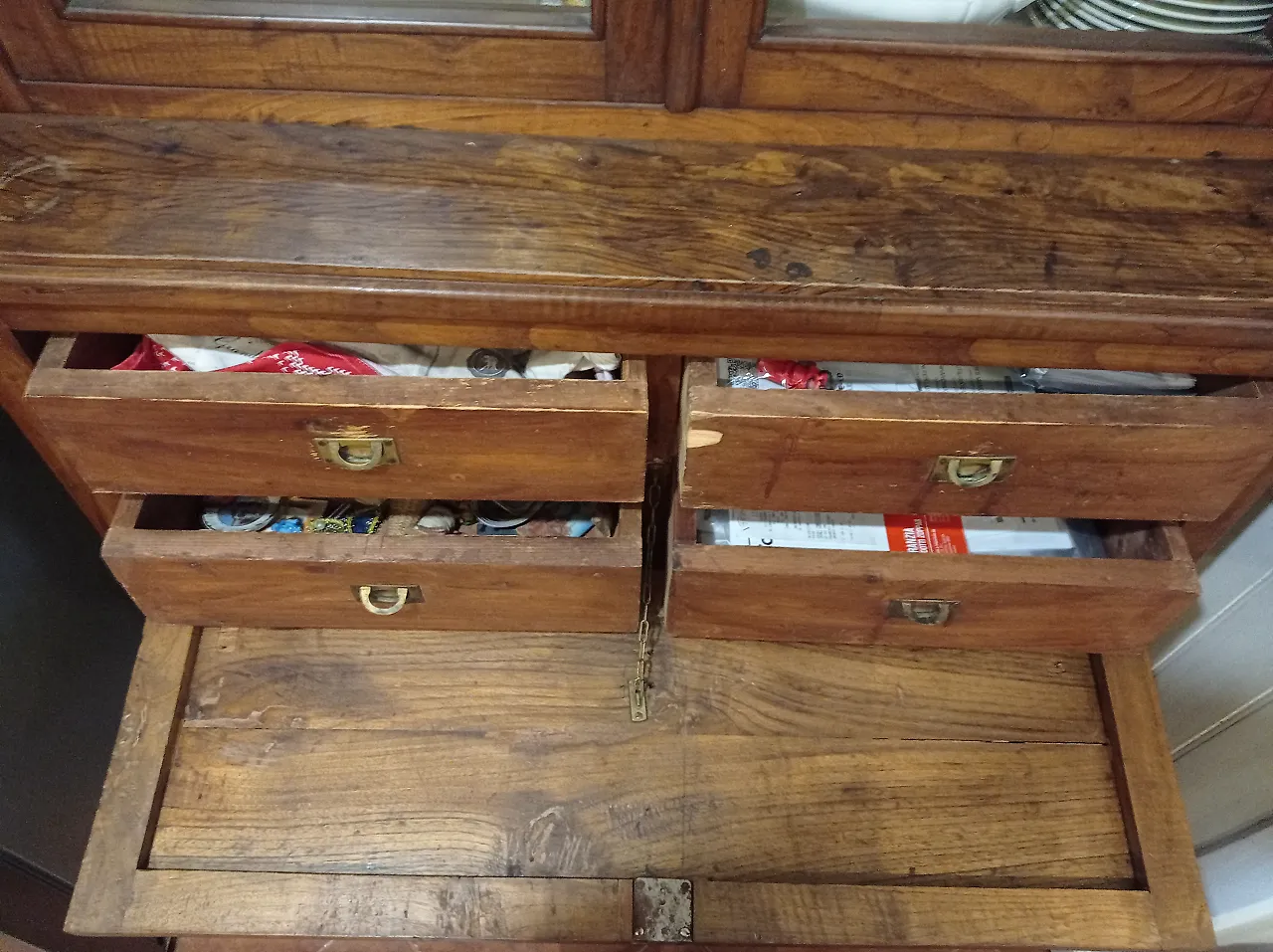 Double body sideboard with solid wood flap, 50s 9