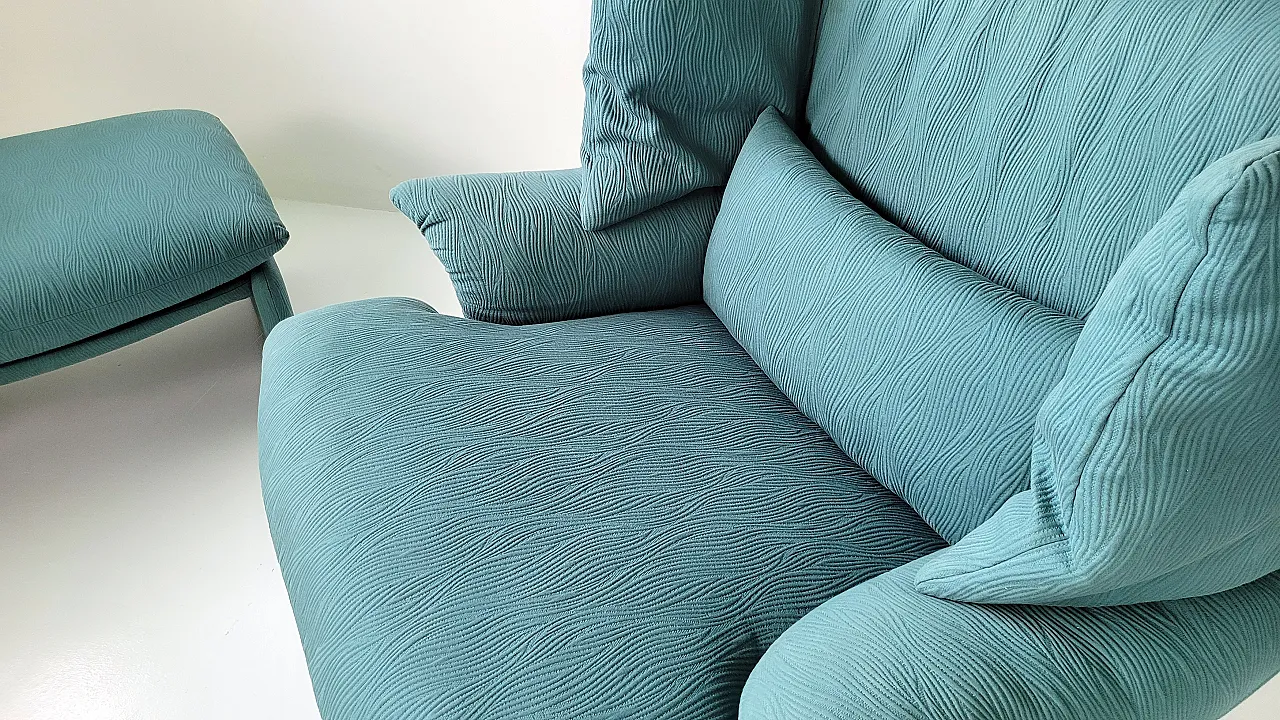 Portovenere armhair with ottoman by Cassina, 90s 4