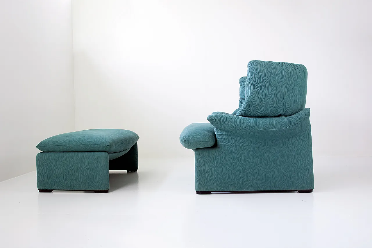 Portovenere armhair with ottoman by Cassina, 90s 5
