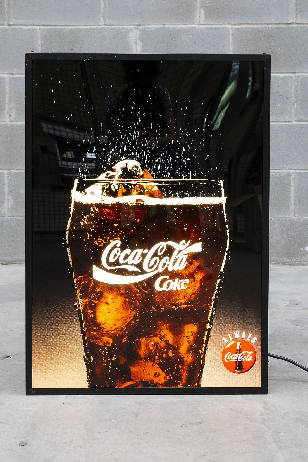 Insegna luminosa bifacciale Coca Cola, epoca XX secolo 1