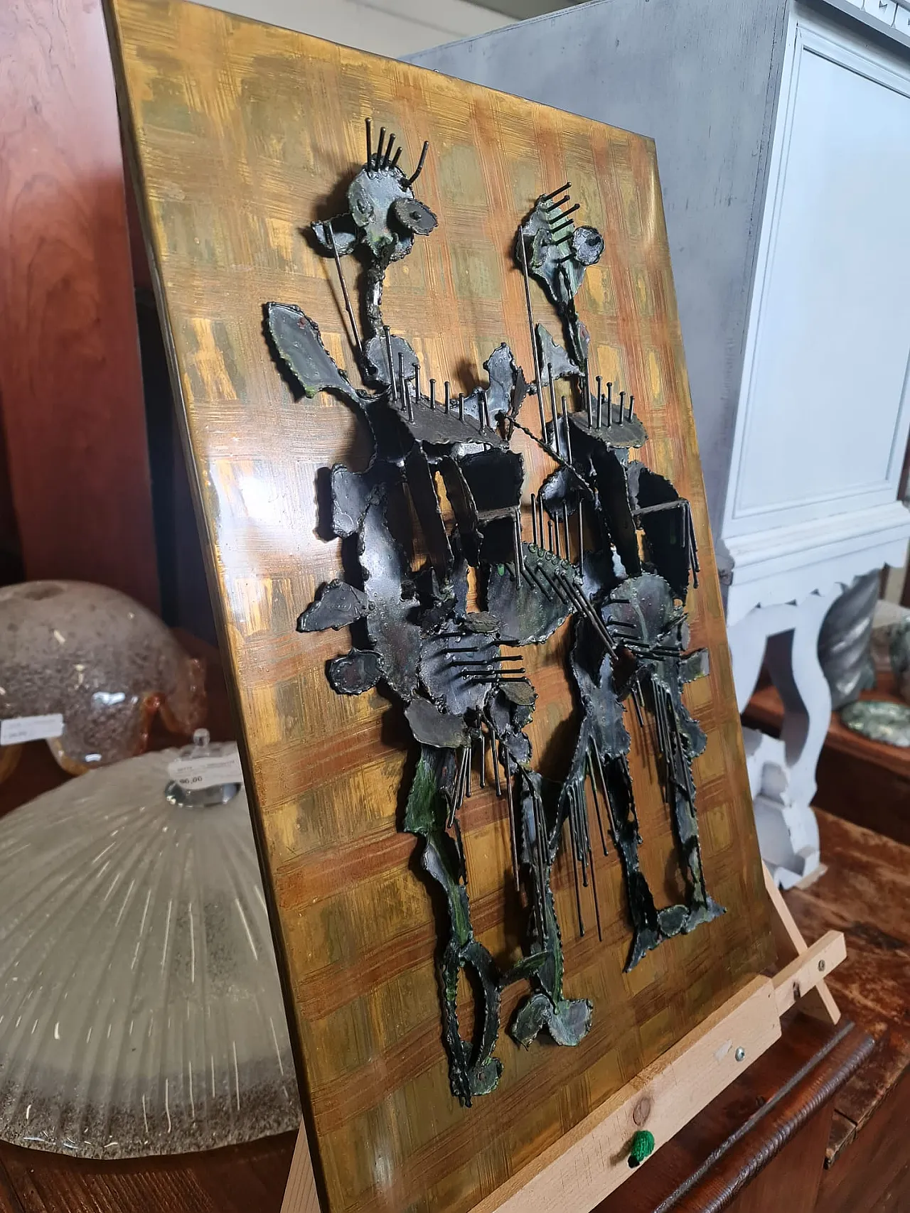 Metal sculpture Quarrelsome Sulmona, 90s 2