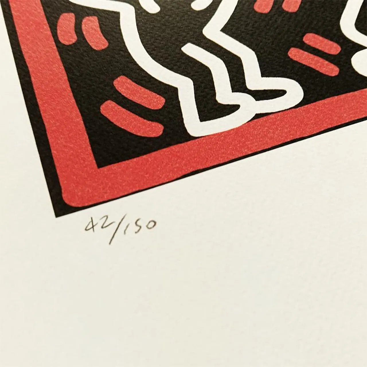 Keith Haring, litografia in edizione limitata numerata a matita, anni '90 4