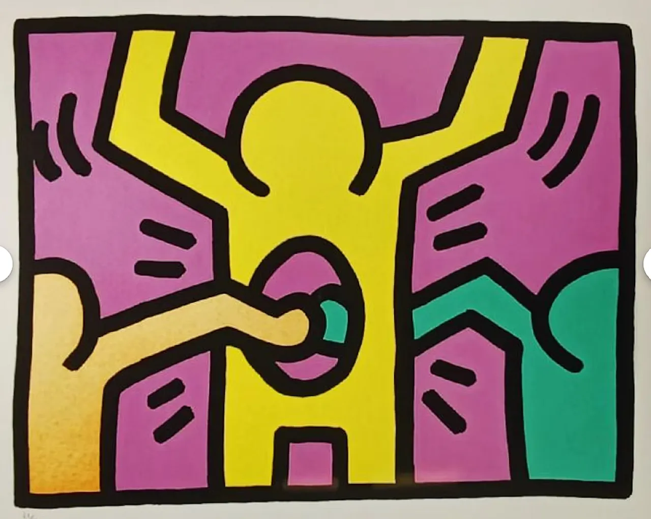 Keith Haring, litografia in edizione limitata numerata a matita, anni '90 2
