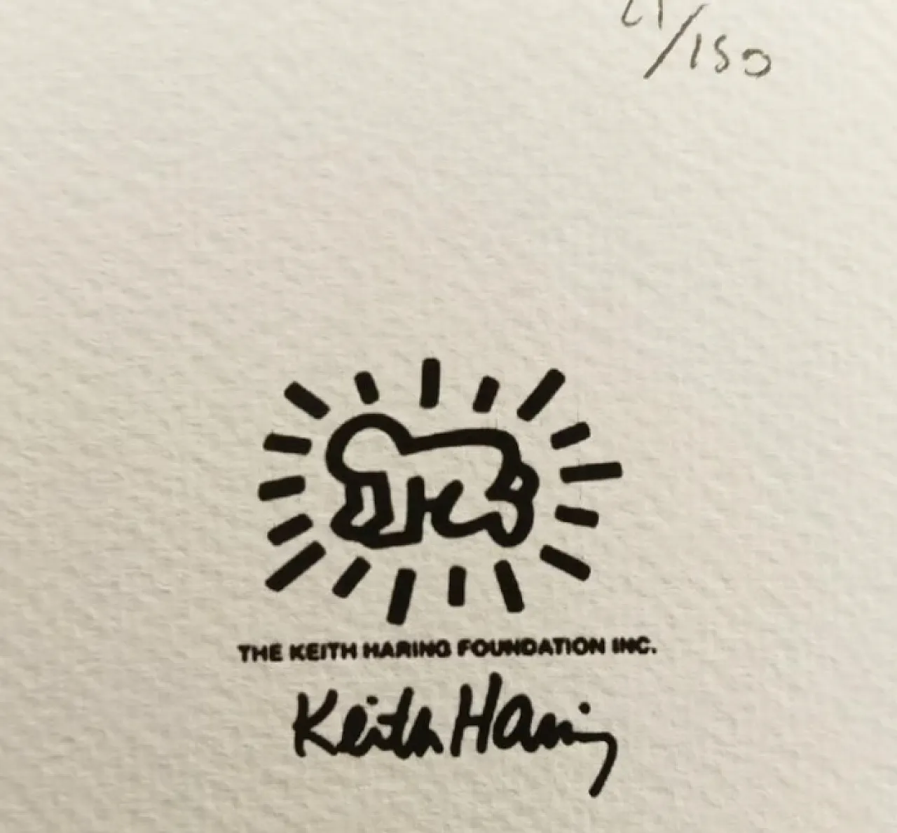 Keith Haring, litografia in edizione limitata numerata a matita, anni '90 4