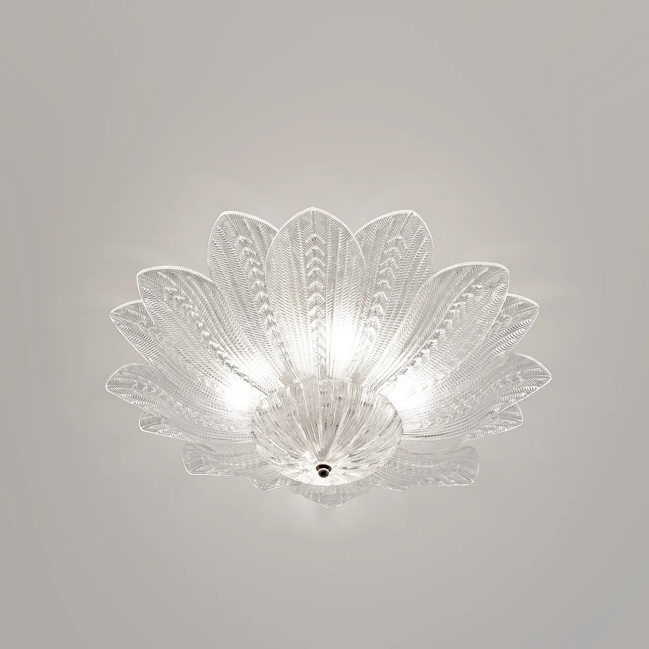 Lampadario Margherita Mid-Century Modern in vetro di Murano, anni 2000 6