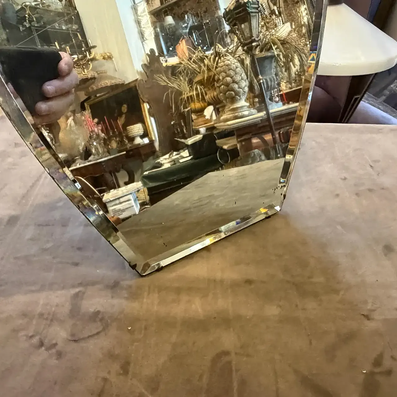 Specchio da tavolo Art Déco di Luigi Fontana, anni '30 3