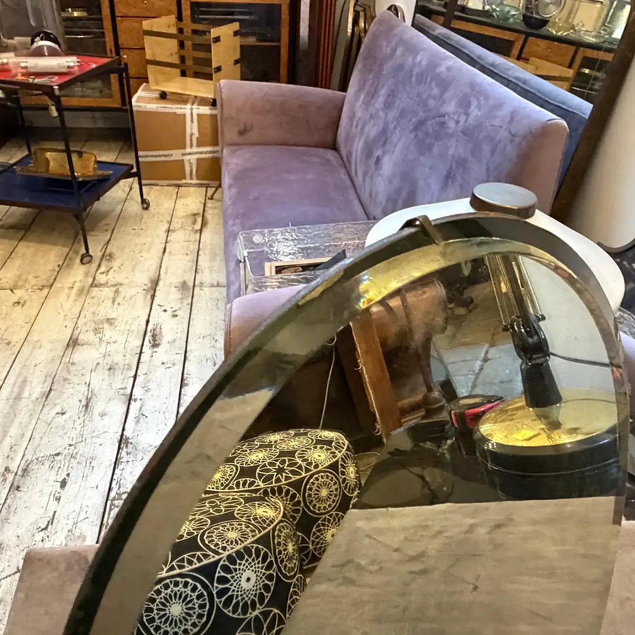 Specchio da tavolo Art Déco di Luigi Fontana, anni '30 5