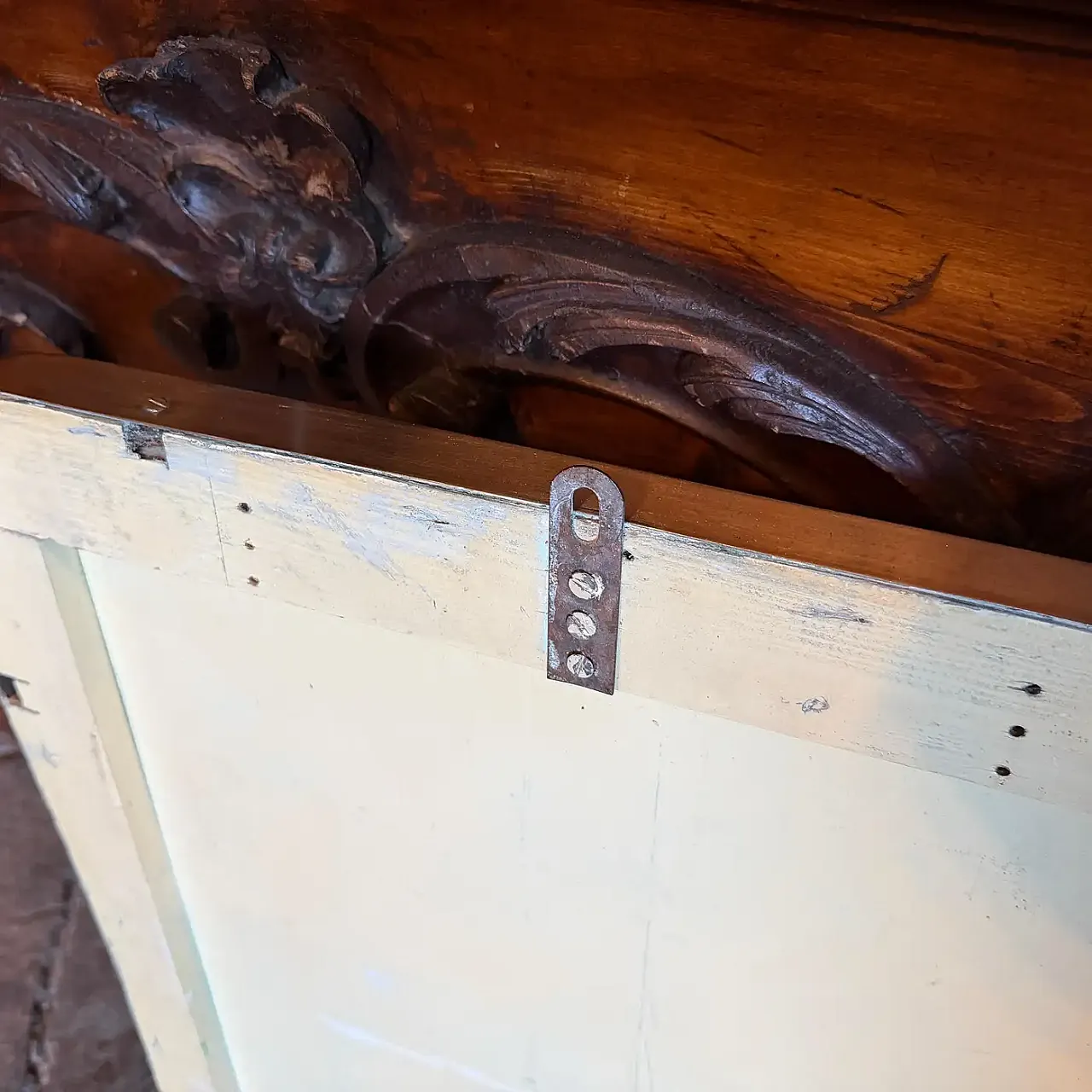 Specchio da parete in ottone a forma di biscotto di Gio Ponti, anni '50 7