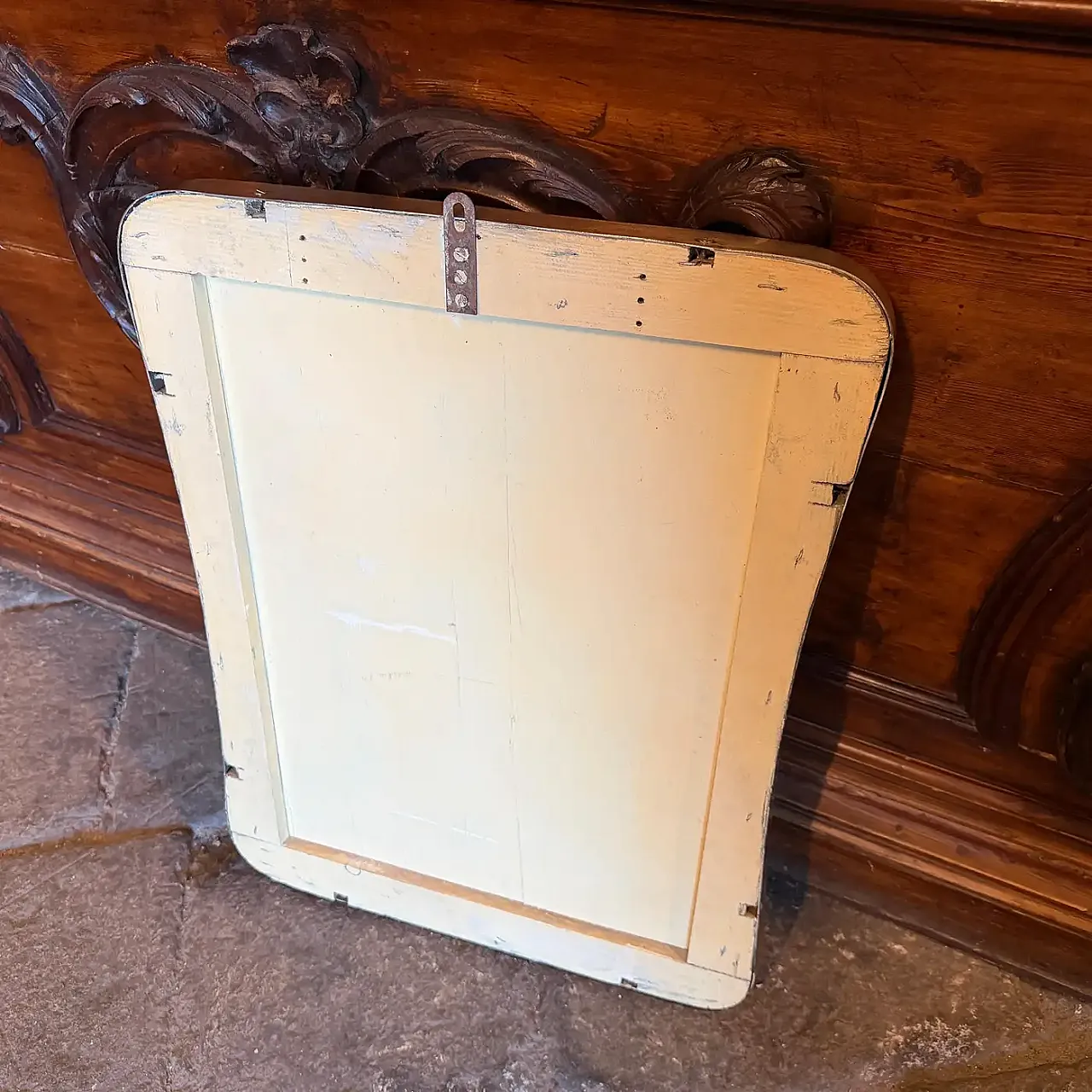 Specchio da parete in ottone a forma di biscotto di Gio Ponti, anni '50 9