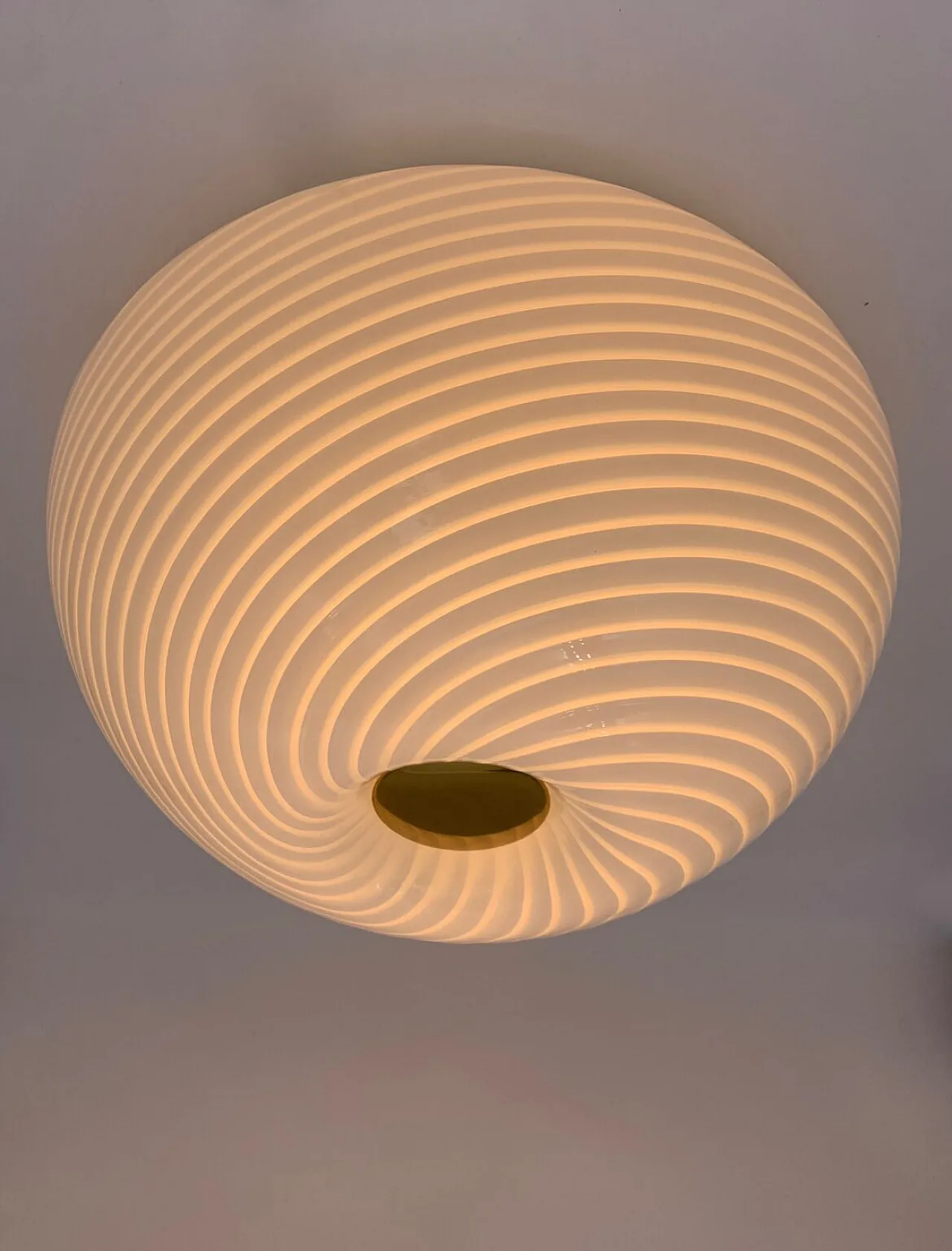 Plafoniera in vetro di Murano con oro attribuita a Barovier, anni '60 2