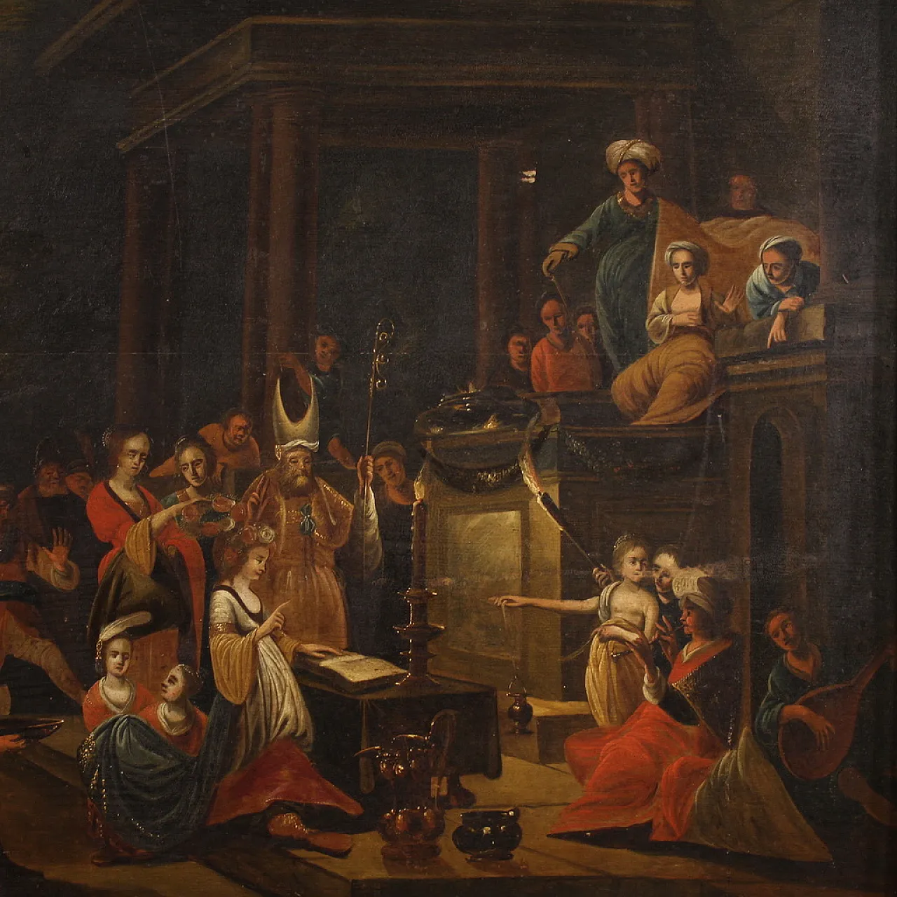 Flemish painting on wood, 19th century 3