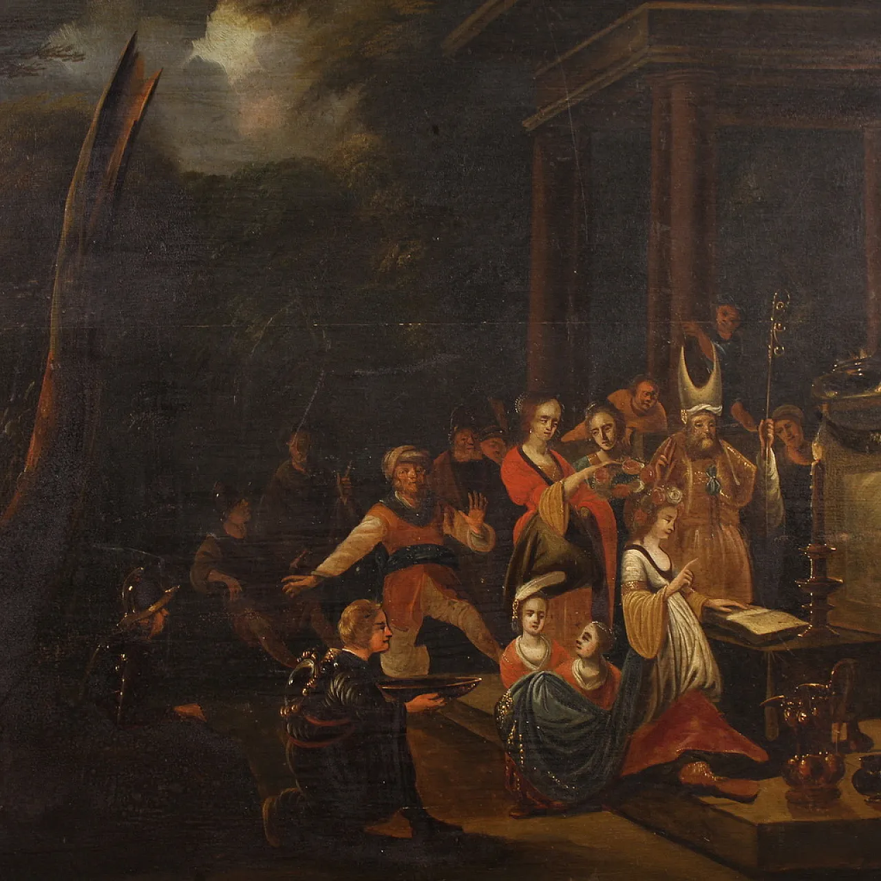 Flemish painting on wood, 19th century 4