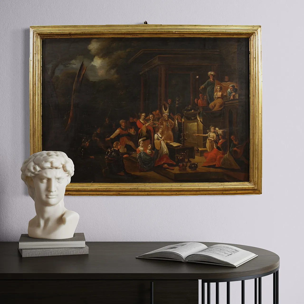 Flemish painting on wood, 19th century 6