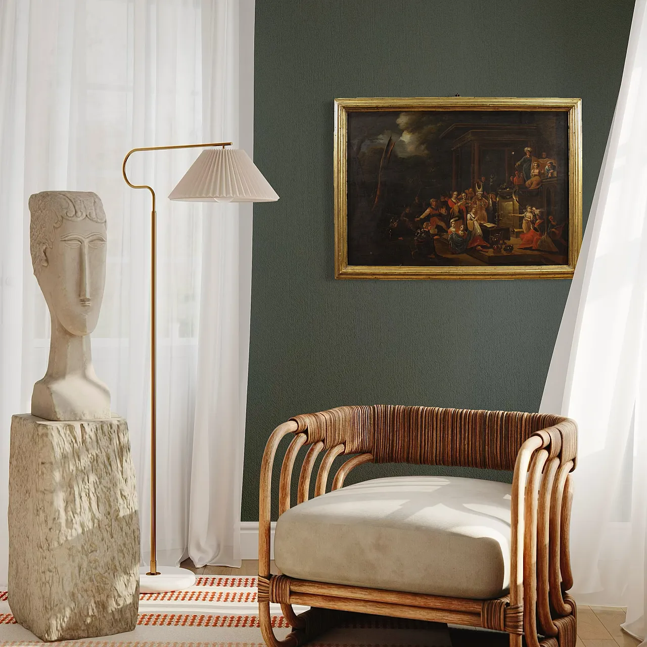 Flemish painting on wood, 19th century 13