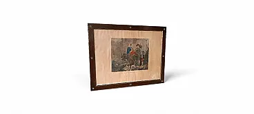 Scena bucolica, acquaforte di Bortignoni, XIX secolo