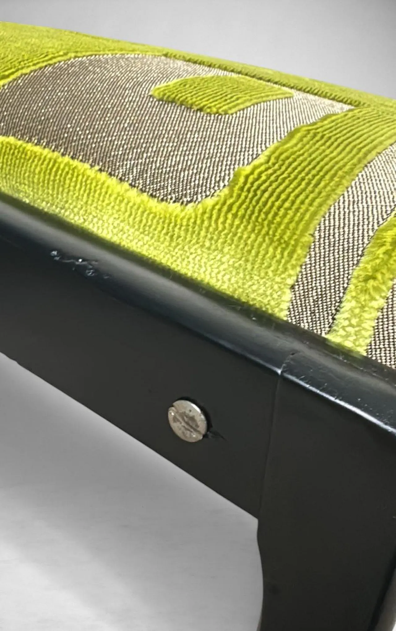 Pair of wooden and upholstered benches, Paolo Buffa's style, 1960s 13