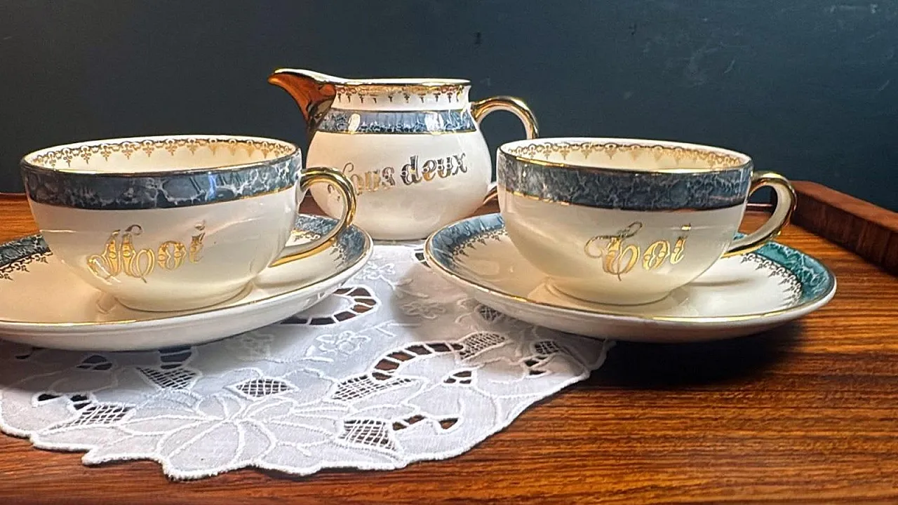 Set Tete-A-Tete in maiolica di Villeroy & Boch, anni '50 15