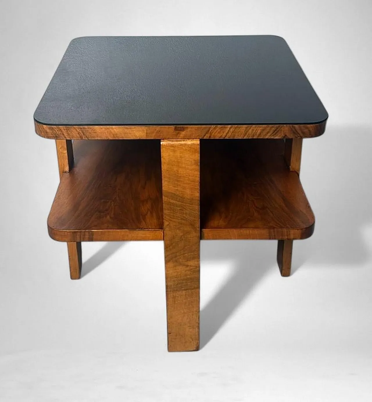 Art Deco square coffee table with glass top, 1930s 6