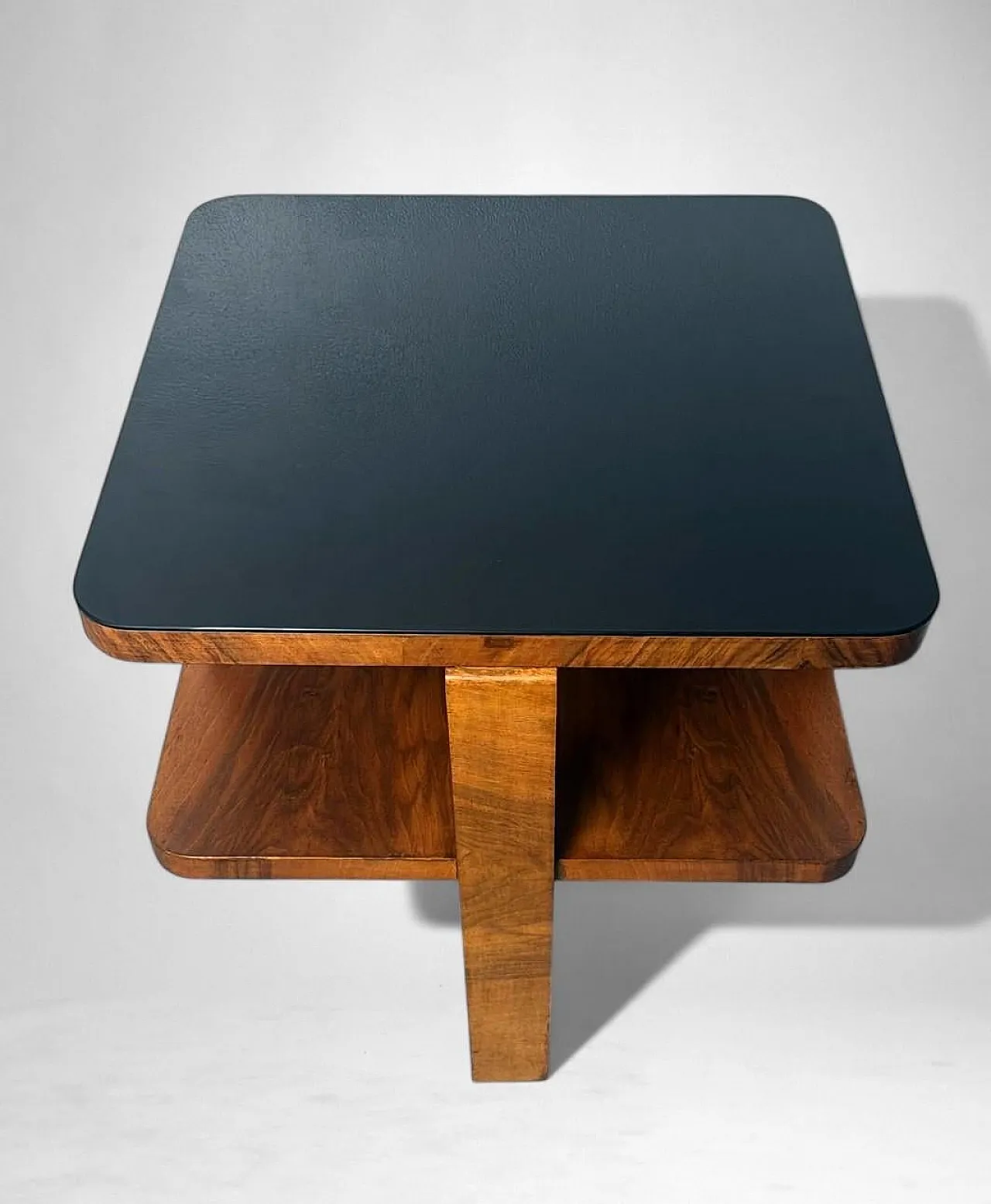 Art Deco square coffee table with glass top, 1930s 9