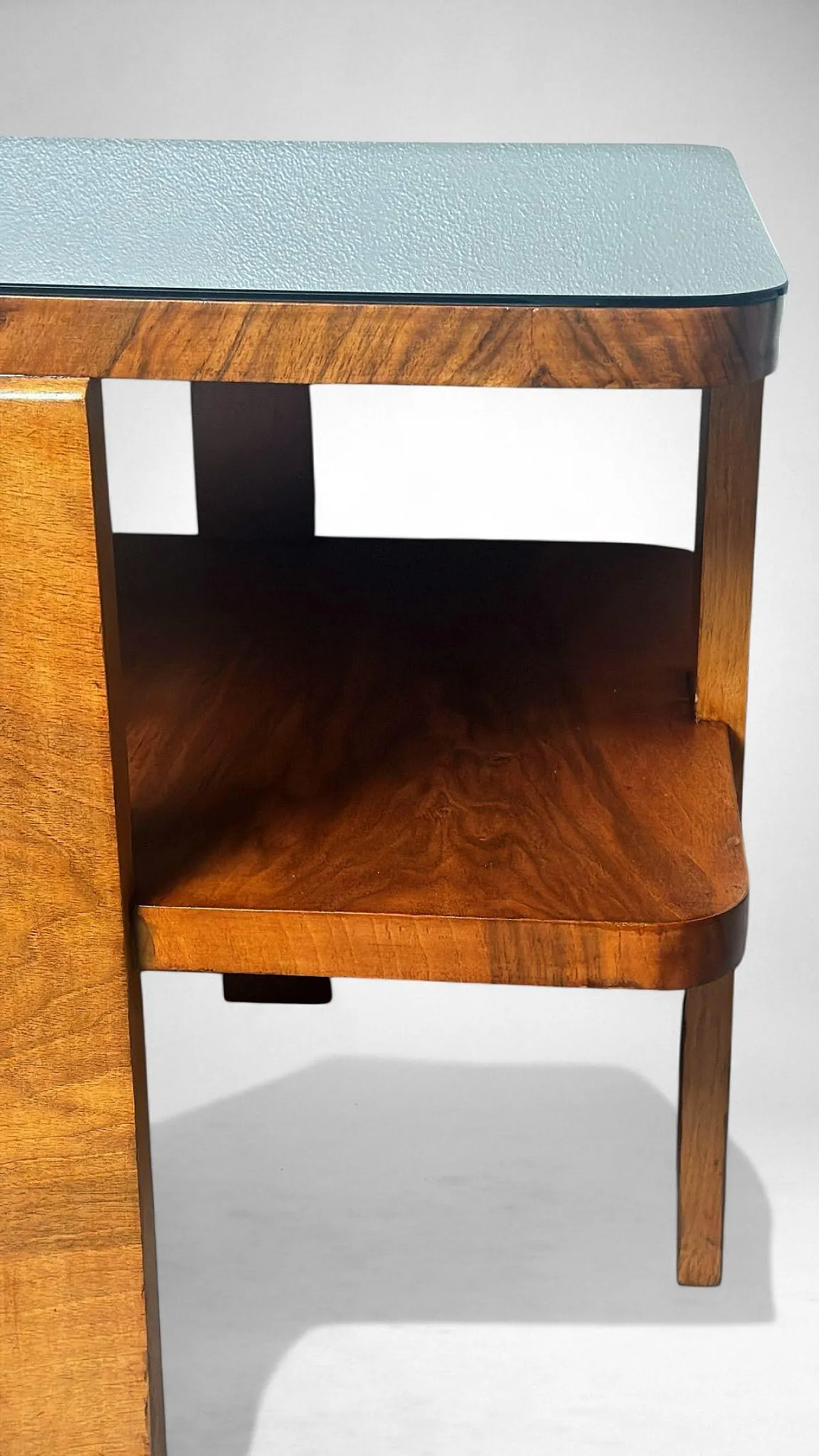 Art Deco square coffee table with glass top, 1930s 10