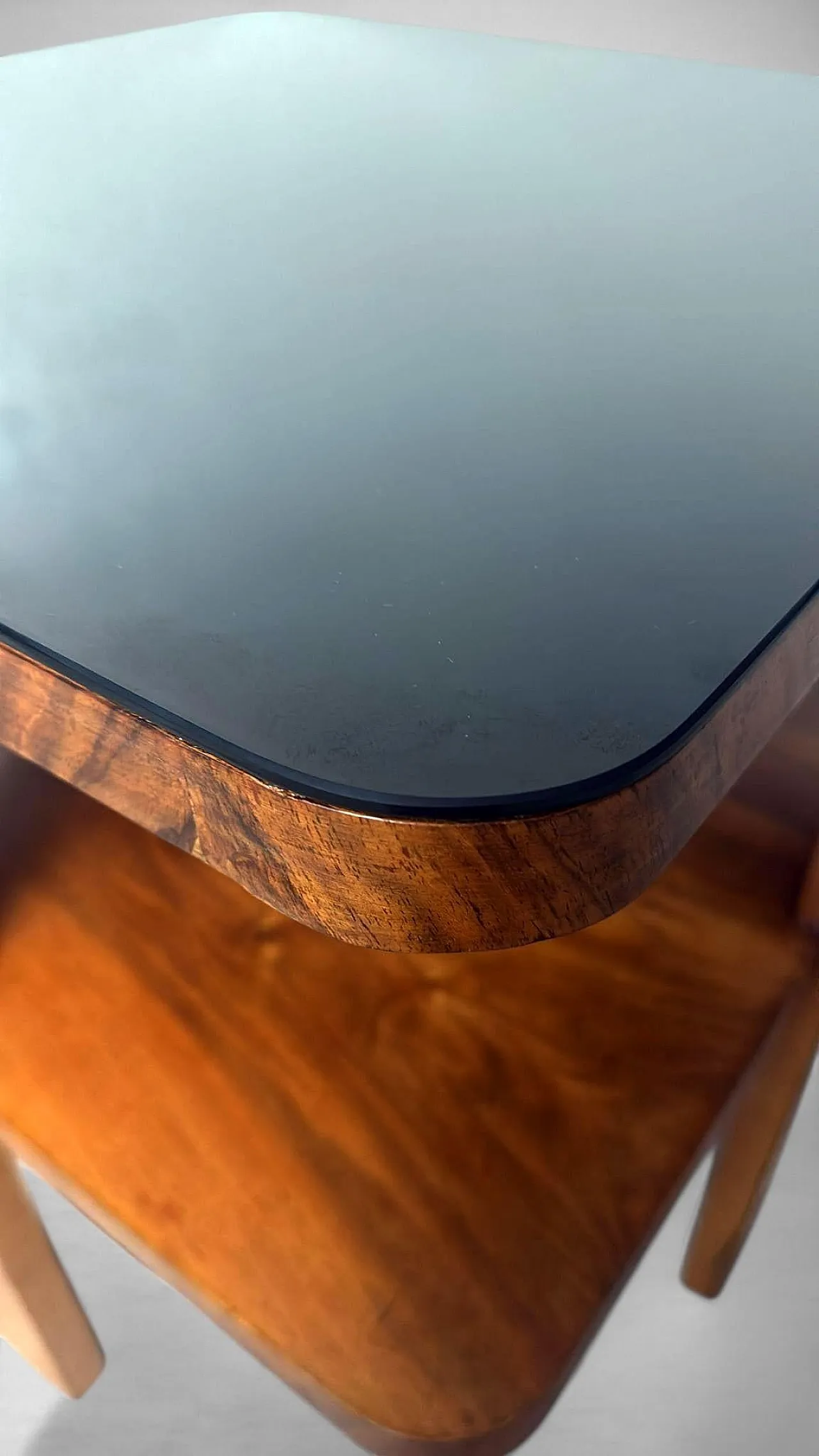 Art Deco square coffee table with glass top, 1930s 11