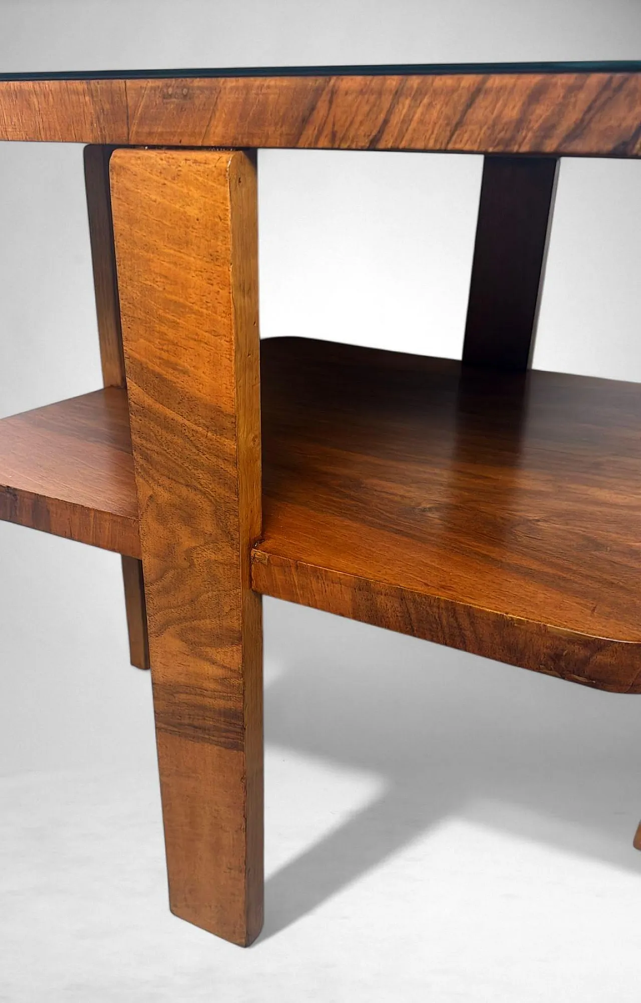 Art Deco square coffee table with glass top, 1930s 13