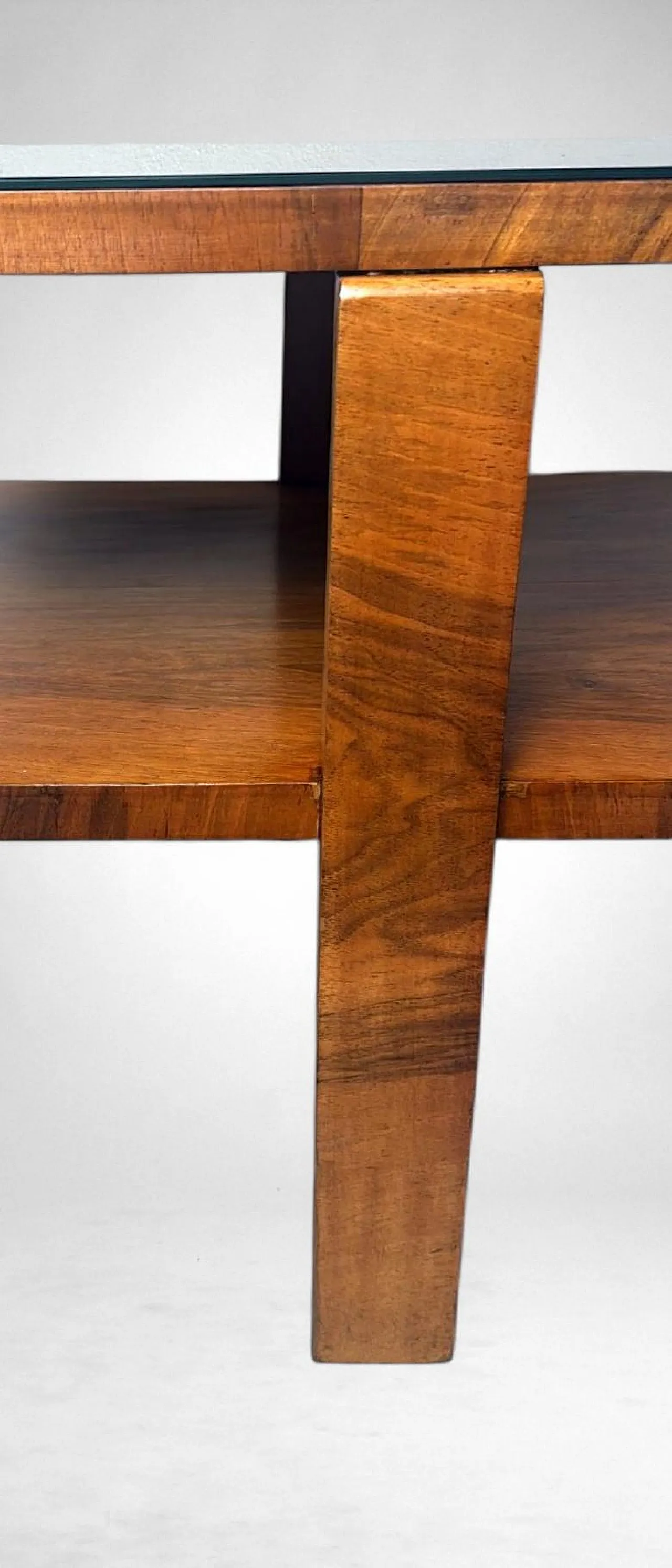 Art Deco square coffee table with glass top, 1930s 16