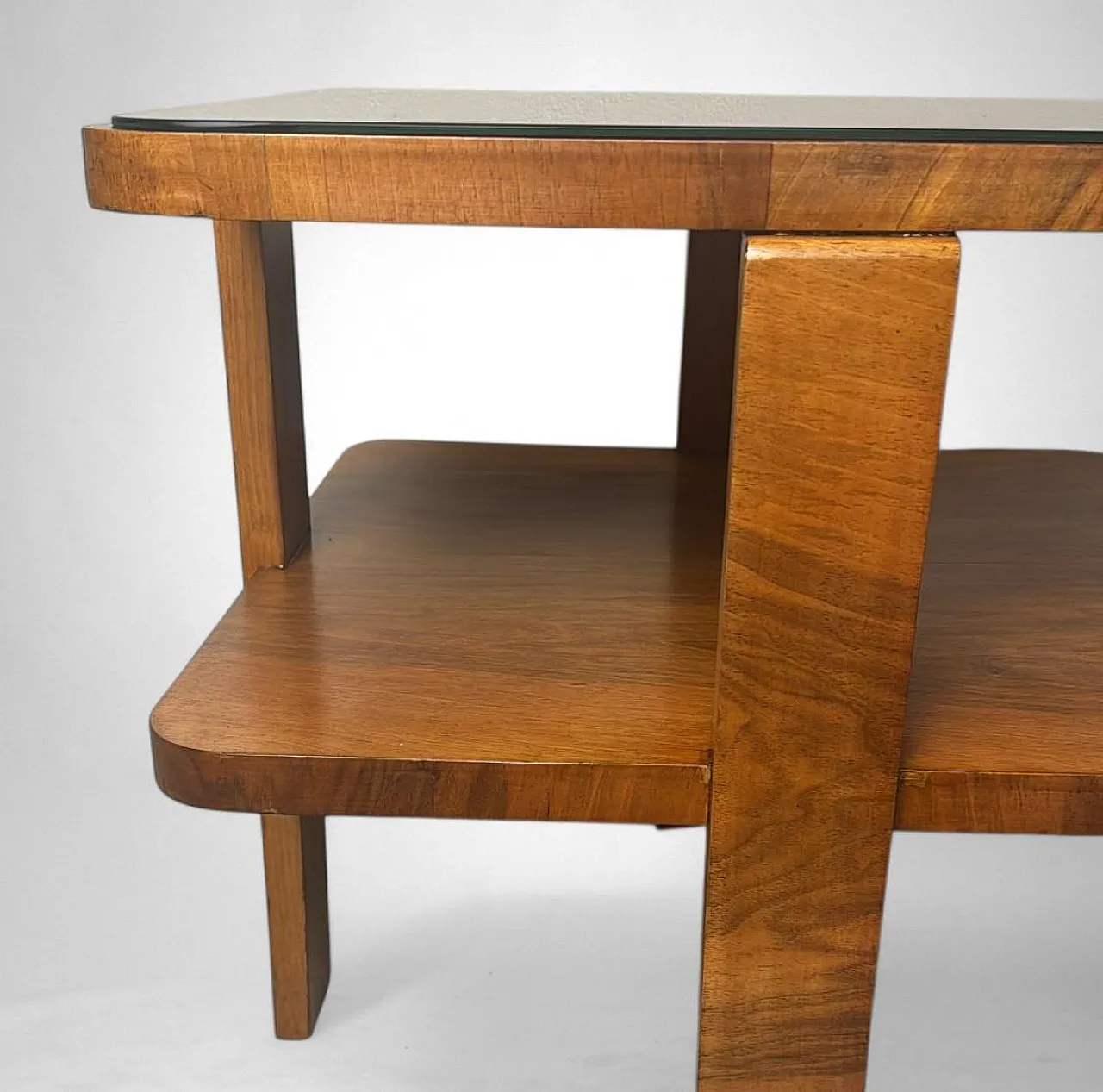 Art Deco square coffee table with glass top, 1930s 17