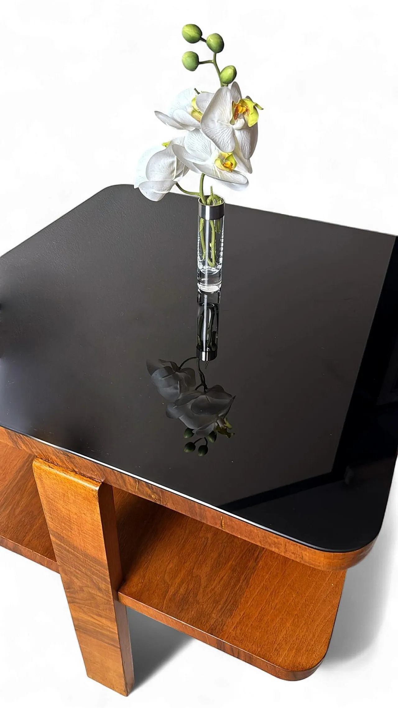 Art Deco square coffee table with glass top, 1930s 18