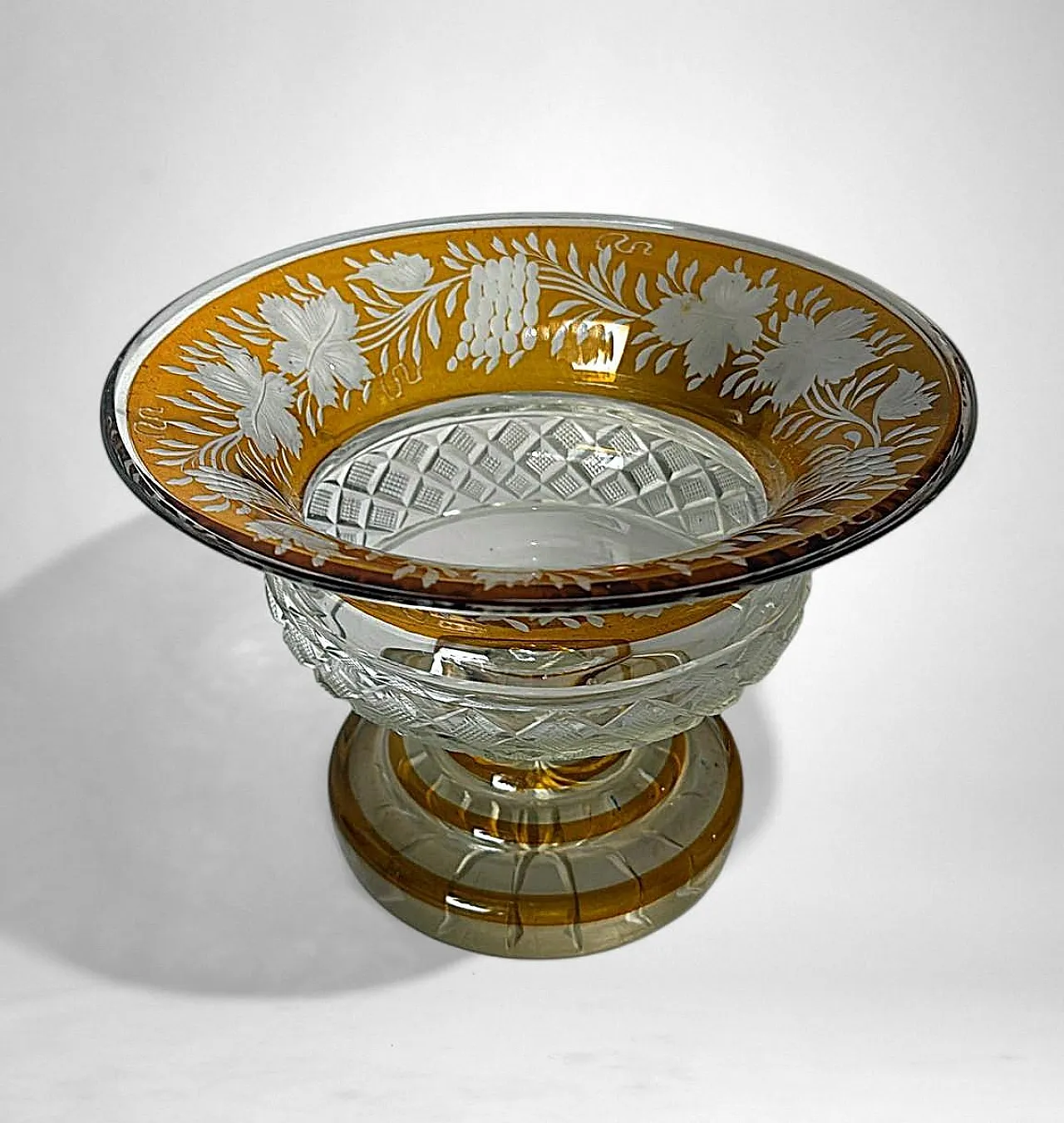 Art Deco style cut crystal bowl, mid-20th century 2