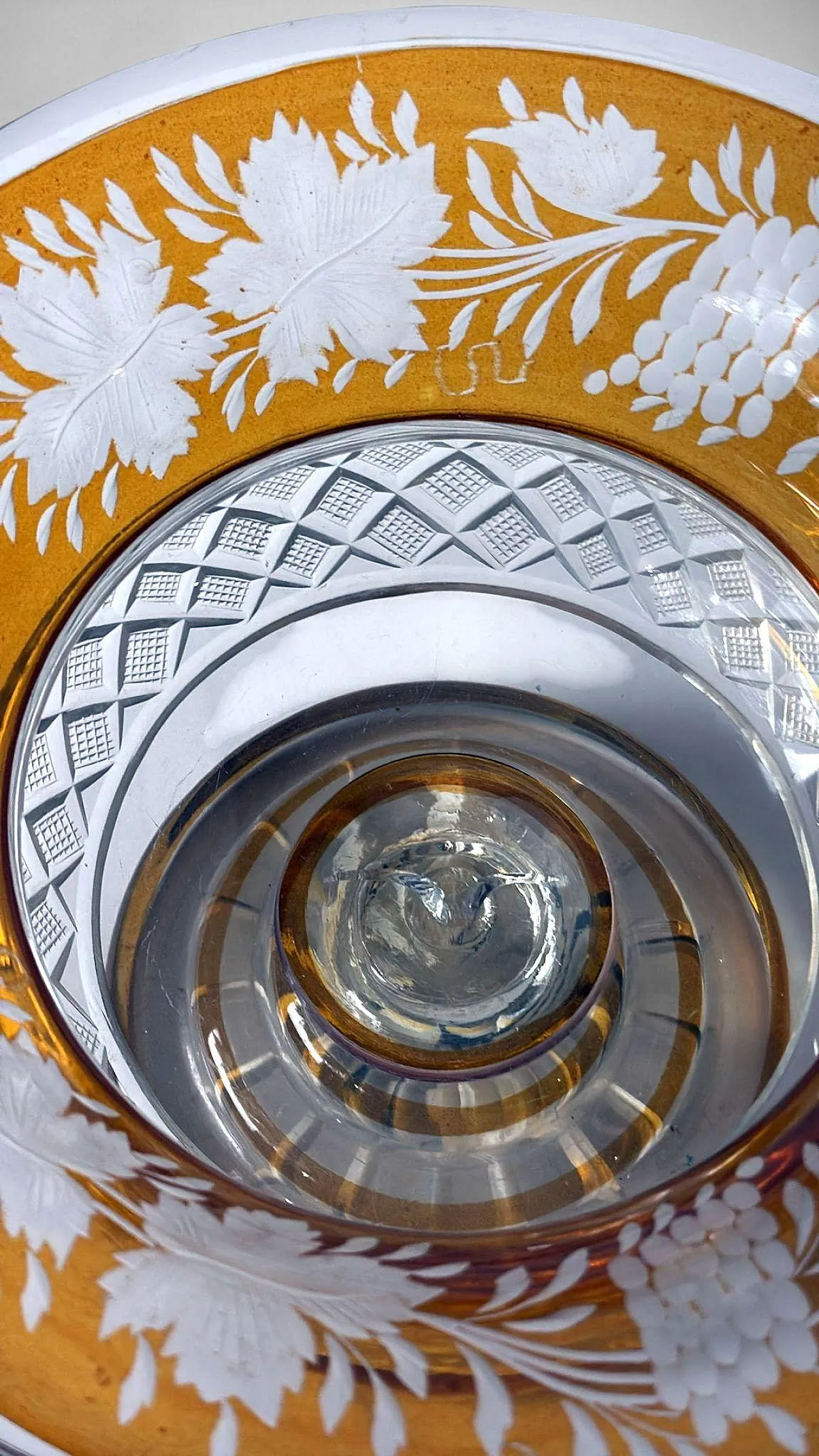 Art Deco style cut crystal bowl, mid-20th century 5