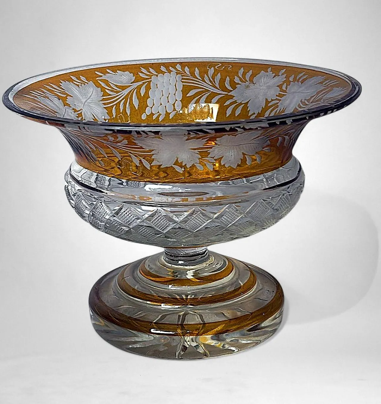 Art Deco style cut crystal bowl, mid-20th century 6