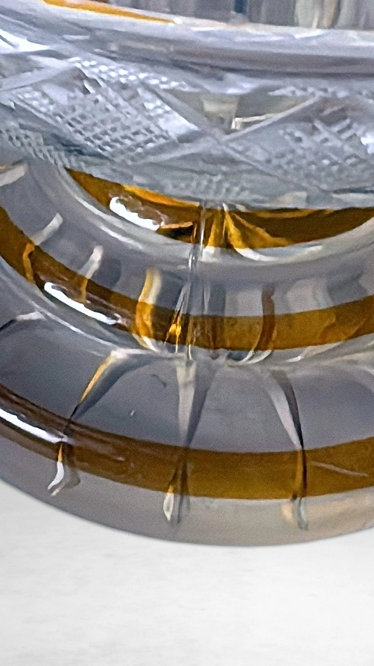 Art Deco style cut crystal bowl, mid-20th century 12