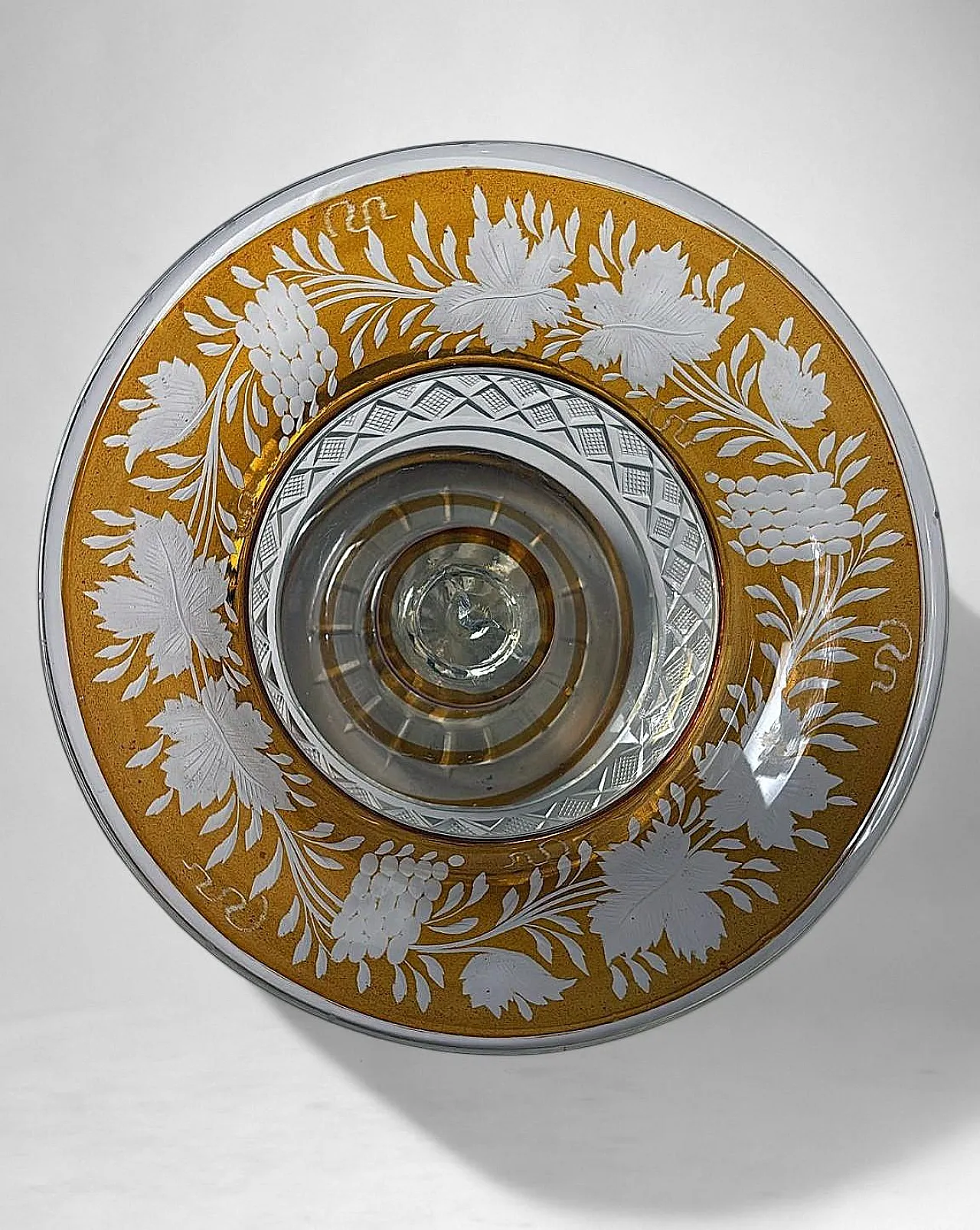 Art Deco style cut crystal bowl, mid-20th century 15