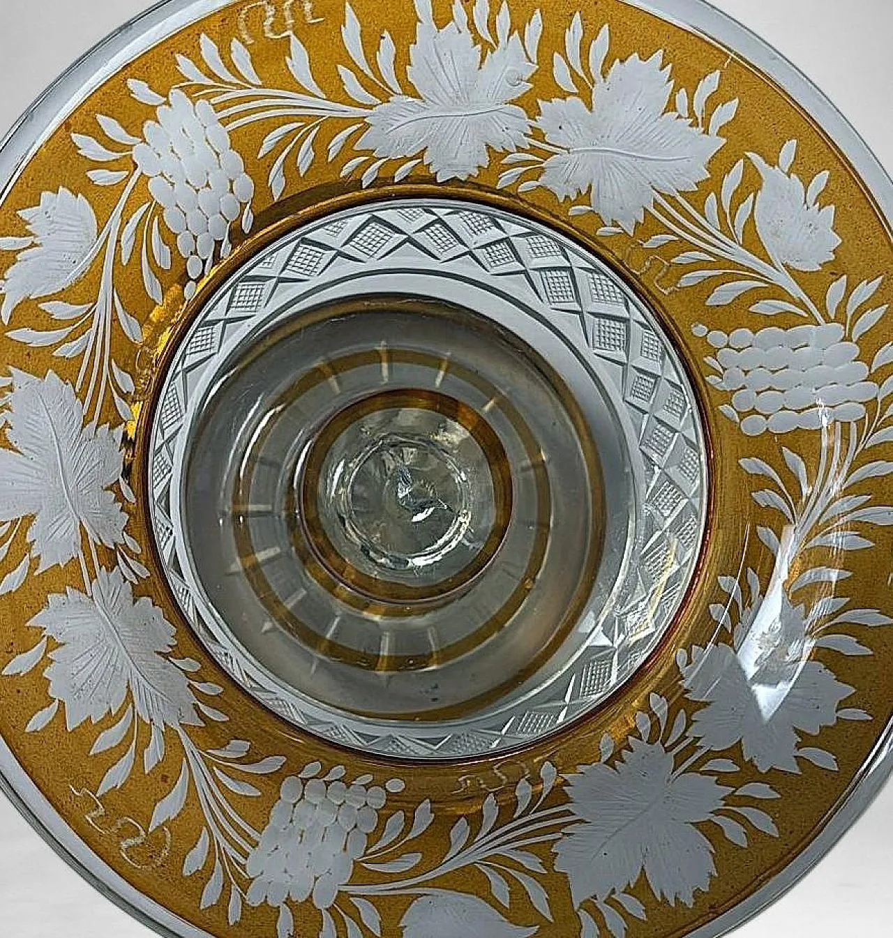 Art Deco style cut crystal bowl, mid-20th century 16