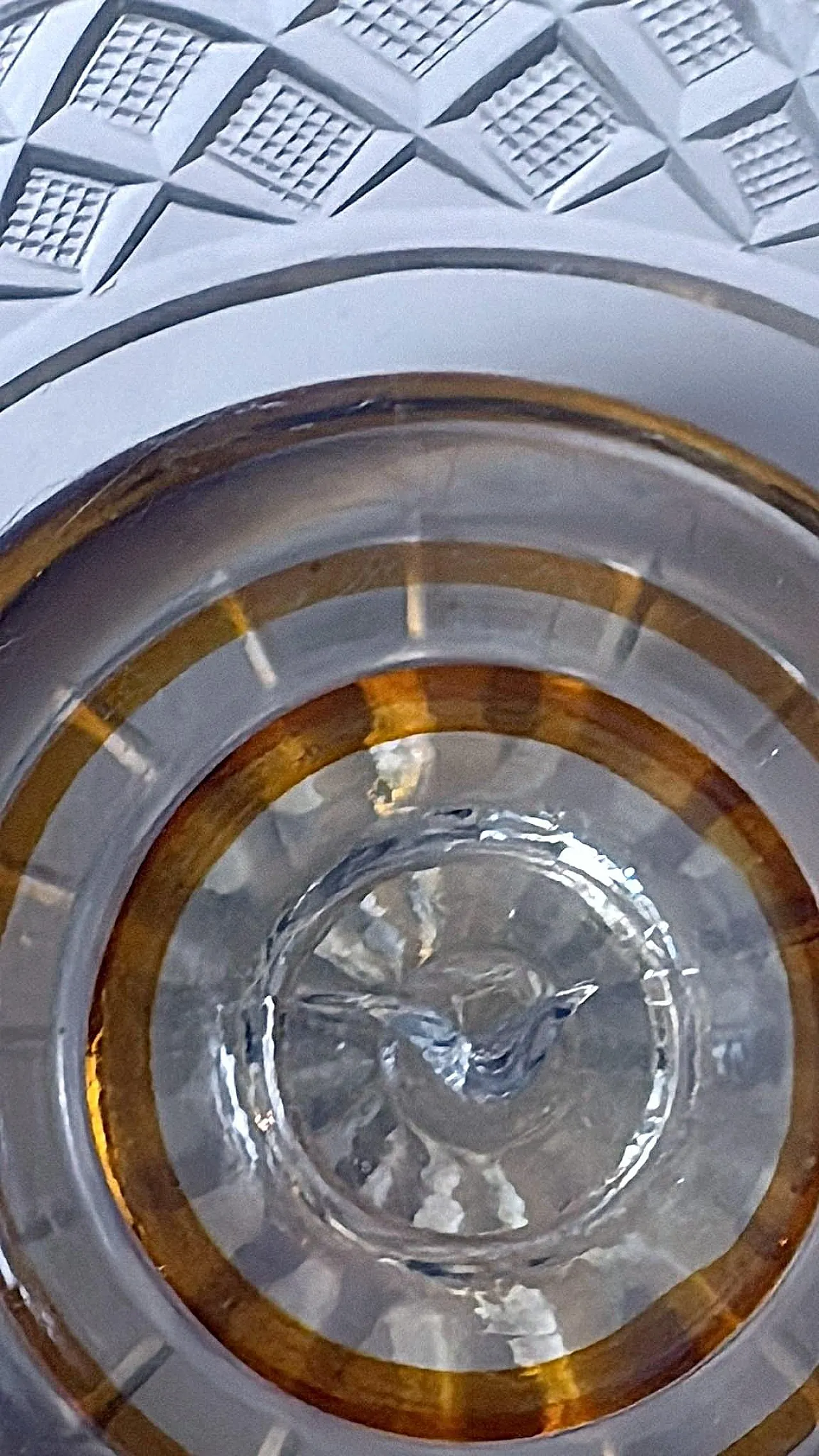 Art Deco style cut crystal bowl, mid-20th century 17