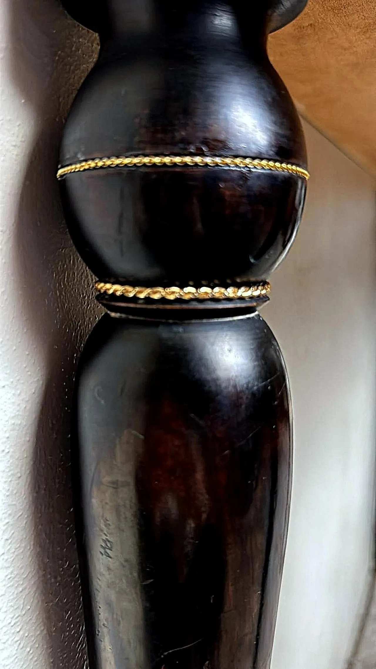 Console table in ebonized wood and Verde Alpi marble, 1950s 13