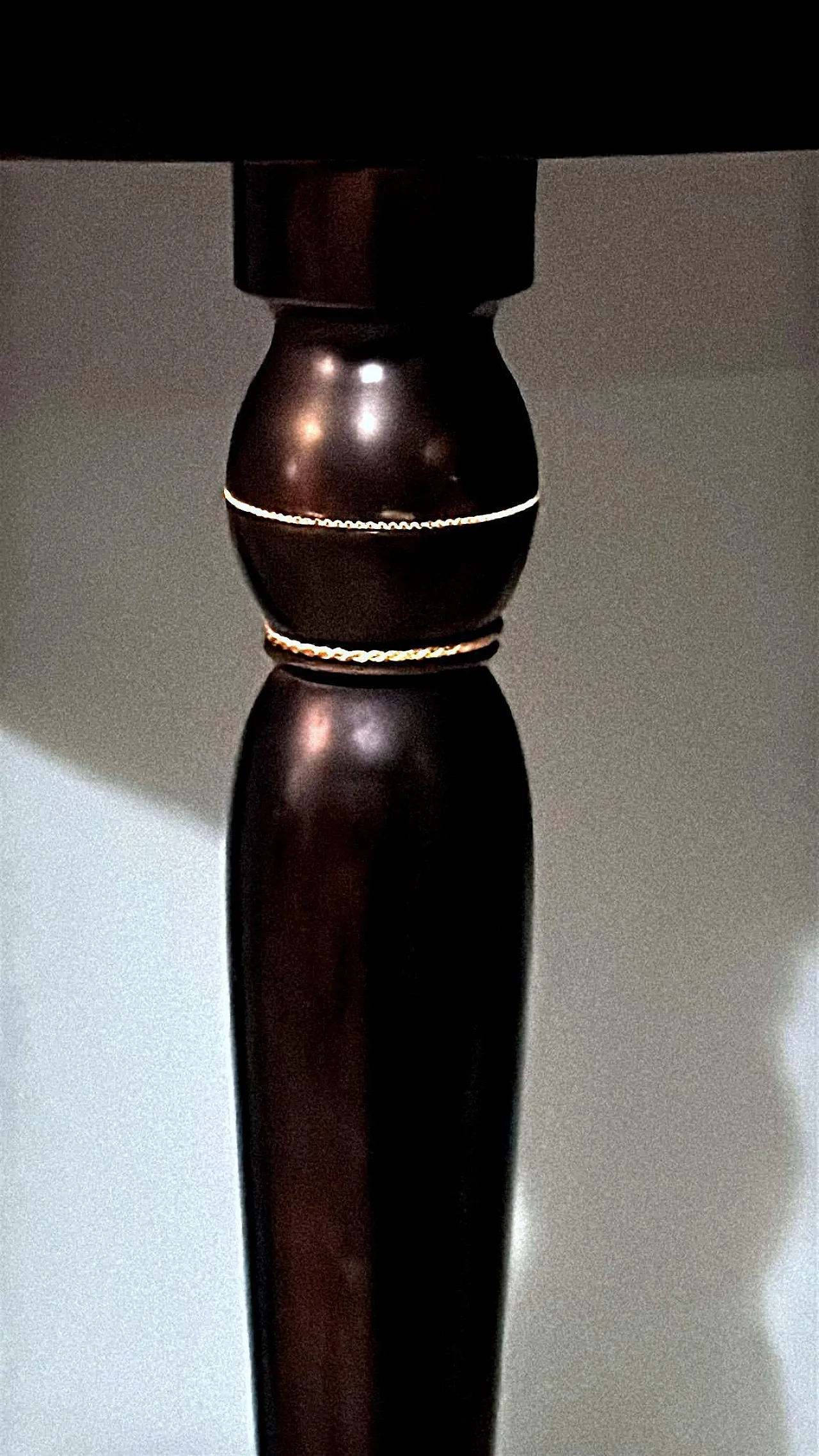 Console table in ebonized wood and Verde Alpi marble, 1950s 14