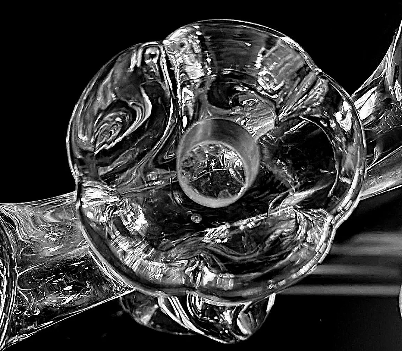 Art Deco candle holder in crystal De Vannes, 1930s 12