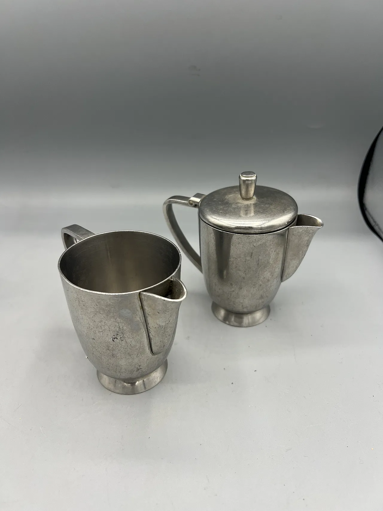Coffee maker and milk jug by Giò Ponti for Fratelli Calderoni, 50s 1