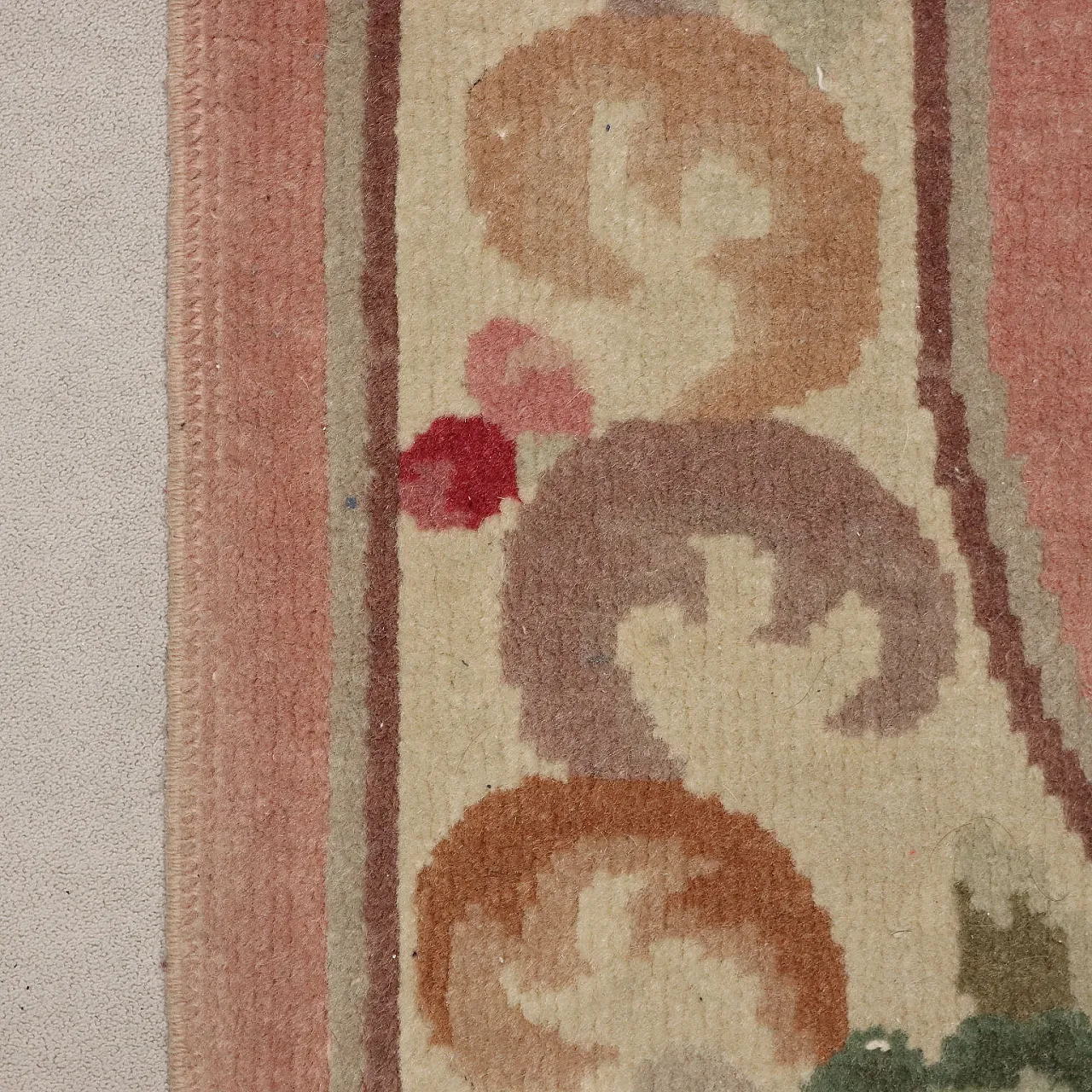 3 Tappeti Pechino, in cotone e lana, nodo grosso, fatti a mano, '900 5