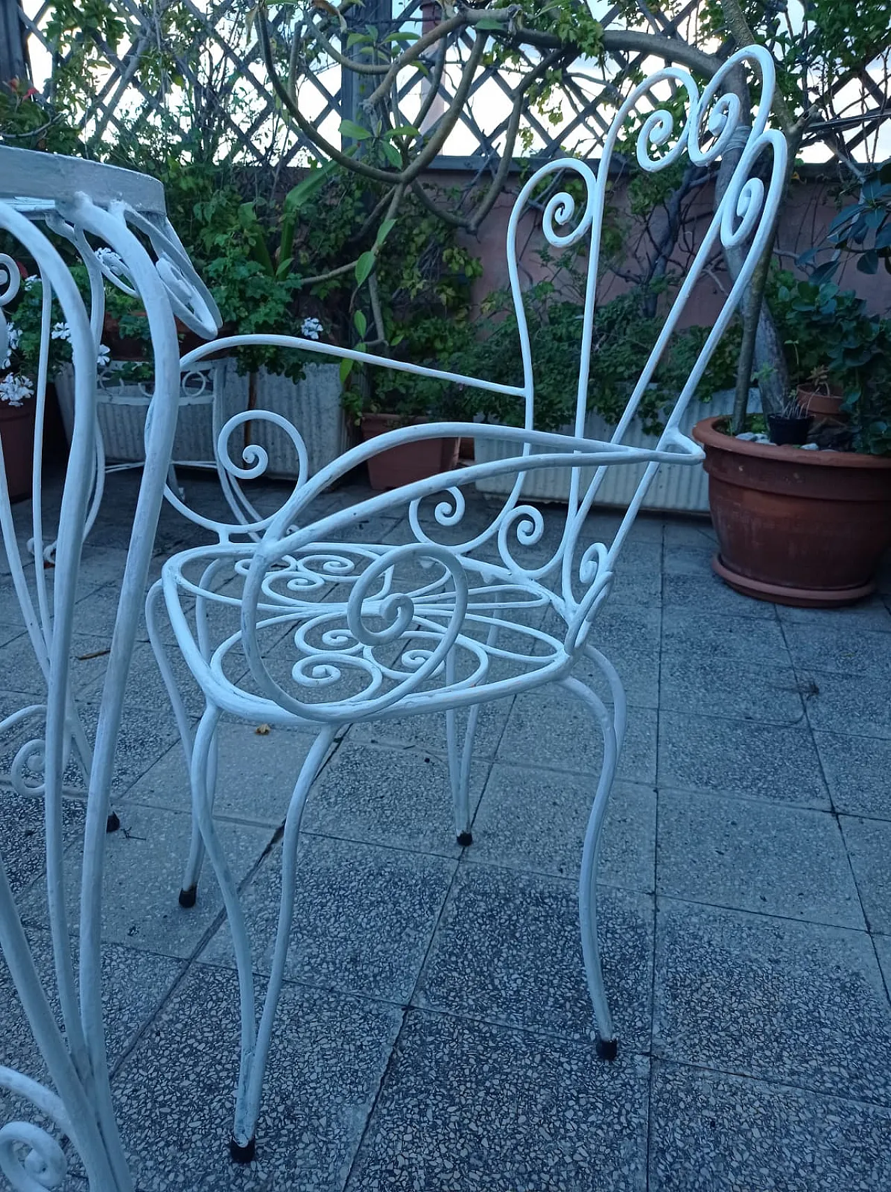 Mid-Century Italian wrought iron Garden Set, 1970s 5