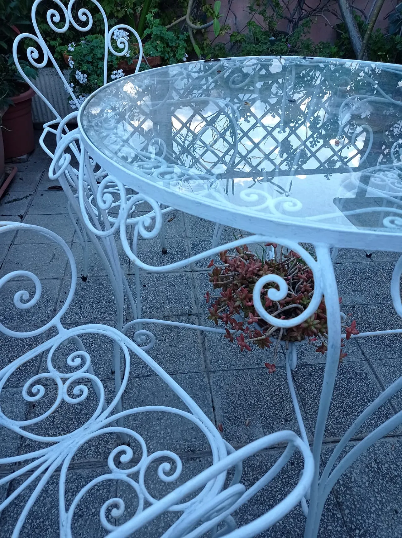 Mid-Century Italian wrought iron Garden Set, 1970s 6