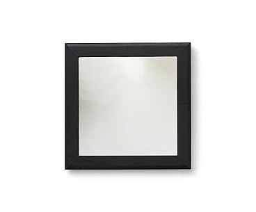 Specchio di lusso con cornice in legno e cuoio, '900